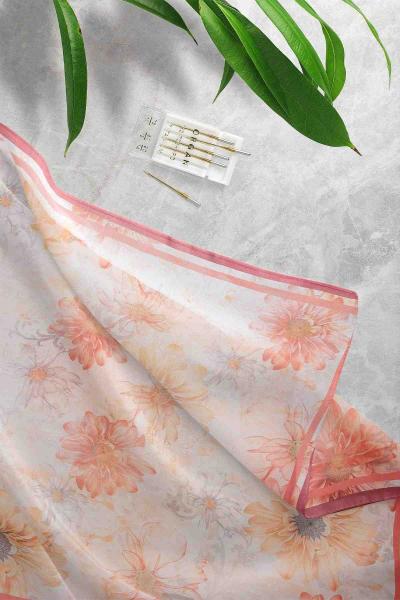 Aqa Soft Çiçek Rüyası Desenli Şal Bordo