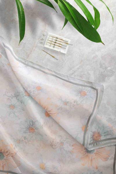 Aqa Soft Çiçek Rüyası Desenli Şal Mint