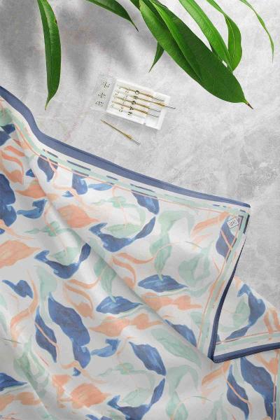 Esinti Desenli Eşarp Lacivert Yeşil