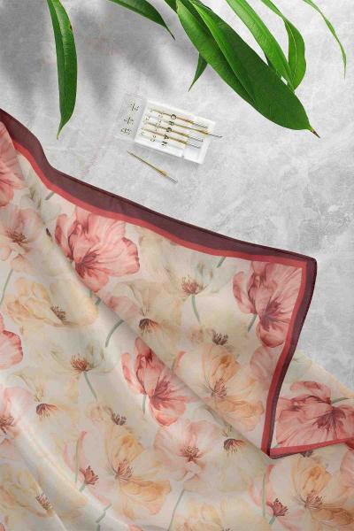 Aqa Soft Desenli Şal Mürdüm