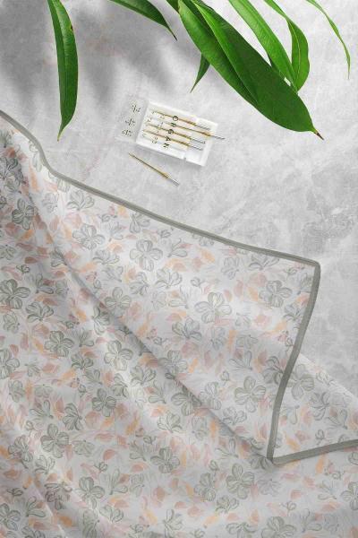 Aqa Soft Yonca Desenli Eşarp Mint