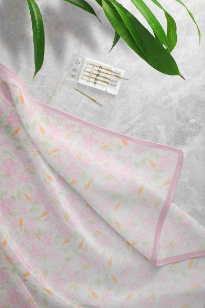 Aqa Soft Yonca Desenli Eşarp Vizon