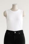 Sıfır Yaka Kolsuz Tunik Ekru