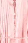 Nervürlü Bağlamalı Poplin Gömlek Pembe