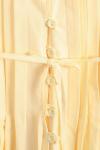 Nervürlü Bağlamalı Poplin Gömlek Sarı