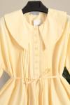Denizci Yk Nervürlü Kuşaklı Oversıze Poplin Tunik Sarı