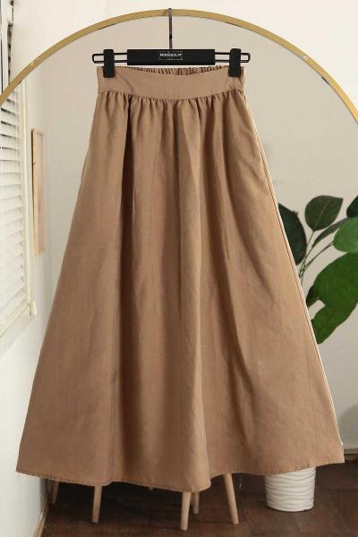 Beli Lastikli Tesla Modal Etek Camel