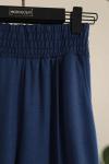 Yüksek Bel Lastikli Çimalı Aysho Pantolon Lacivert