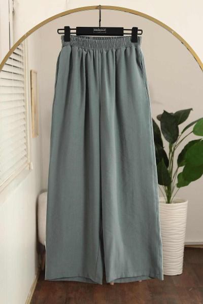 Beli Lastikli Rahat Verev Modal Pantolon Çağla