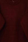 Sıfır Yaka Basıc Triko Tunik Bordo