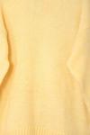 Sıfır Yaka Basıc Triko Tunik Sarı