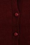 Beş Düğmeli Basıc Triko Hırka Bordo