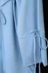 Kolları Bağlamalı İnce Kuşaklı Modal İkiip Tunik Bebe Mavi