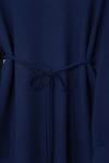Duble Kollu İnce Kuşaklı Modal İkiip Tunik Lacivert