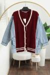 Kedi Sakal Kot Garnili Ceket Bordo