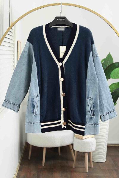 Kedi Sakal Kot Garnili Ceket Lacivert