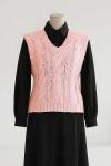 El Örgüsü Vıktorıa Triko Süveter Pembe