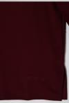 Kalp Nakışlı Yırtmaçlı Modal İkiip Tunik Bordo
