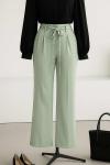 Çift Bağlamalı Bol Paça Dabıl Pantolon Mint