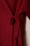 Yandan Bağlamalı Buklet Ceket Bordo