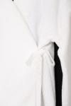 Yandan Bağlamalı Buklet Ceket Ekru