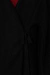 Yandan Bağlamalı Buklet Ceket Siyah
