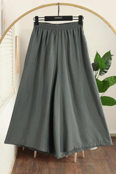 Beli Lastikli Tesla Modal Relax Pantolon Çağla