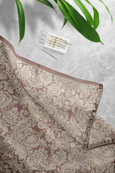 Şal Desenli Eşarp Kahve Yeşil