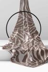 Zebra Desenli Eşarp Kahve Bej