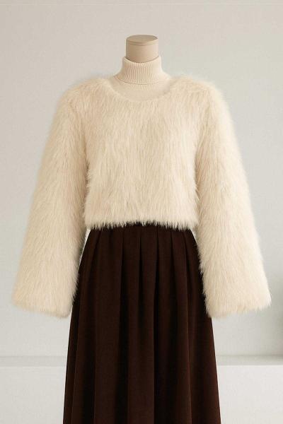 Basıc Kürk Bluz Taş