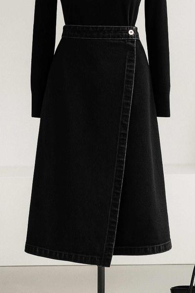 Kapaklı Uzun Boy Kot Etek Antrasit