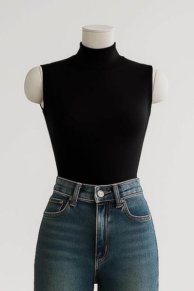 Yarım Balıkçı Kolsuz Vizkon Bady Siyah