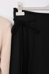 Bağlamalı Anvelop Scuba Etek Siyah
