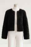 Kısa Peluş Ceket Siyah