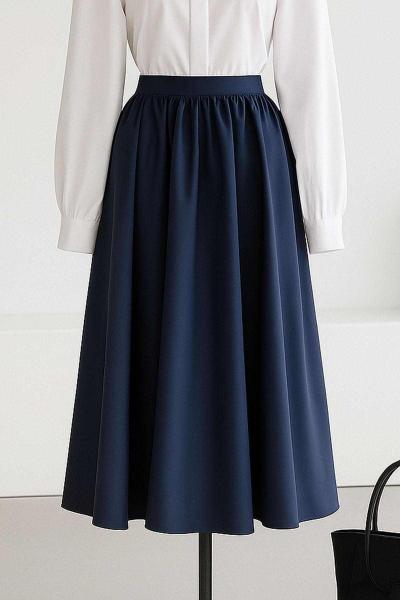 Büzgülü Kloş Bondid Etek Saks