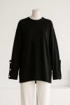 Kolları Düğmeli Dikişli Oysho Tunik Siyah