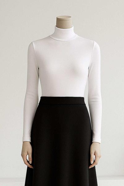 Dik Yakalı Çimalı Oysho Bady Beyaz