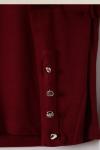 Sıfır Yaka Kolları Düğmeli Oysho Bady Bordo