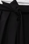 Yandan Bağlamalı Pileli Bondid Etek Siyah