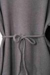 Duble Kol İnce Kuşaklı Selanik Tunik Gri
