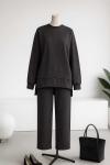 Arkası Uzun Dikişli Pantolonlu Oysho Takım Antrasit