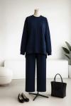 Arkası Uzun Dikişli Pantolonlu Oysho Takım Lacivert