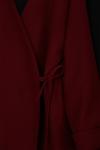 Yandan Bağlamalı Oversıze Duble Kol Kaşe Ceket Bordo