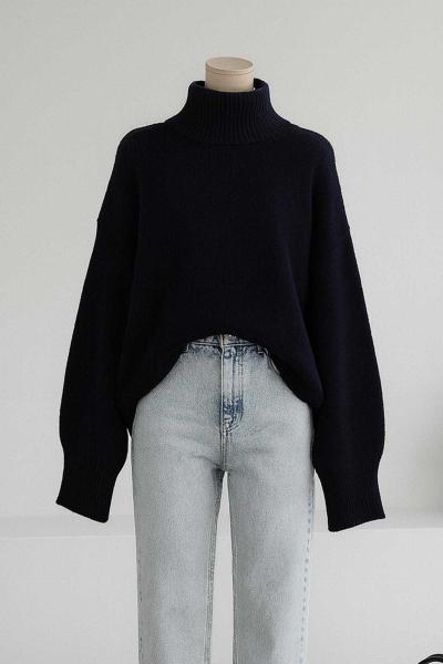 Yarım Balıkçı Basıc Triko Tunik Lacivert