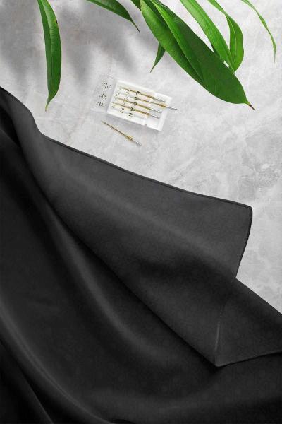 Karışık Desenli Jakar Şal Siyah