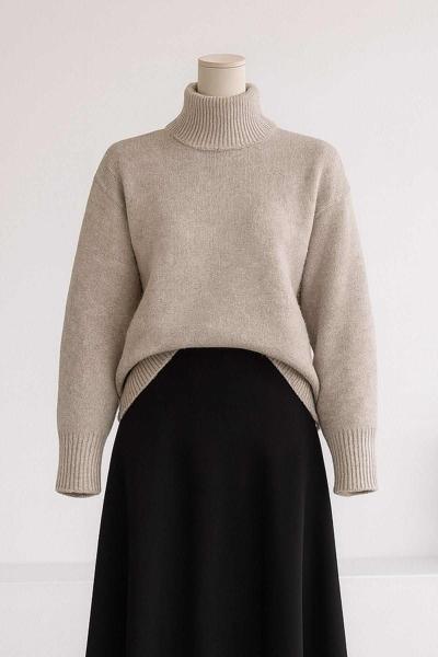 Yarım Balıkçı Basıc Triko Tunik Vizon