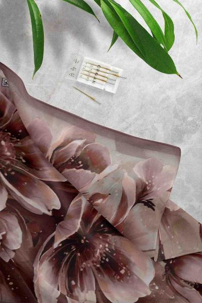 Krash Desenli Şal Kahve