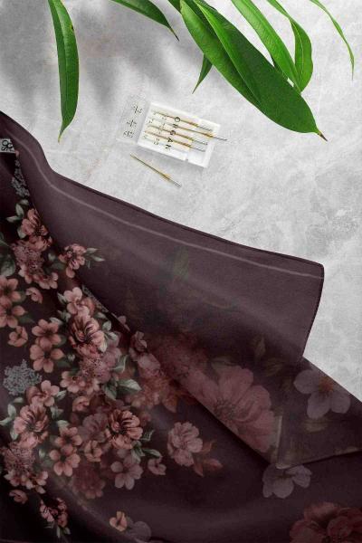 Krash Desenli Şal Kahve