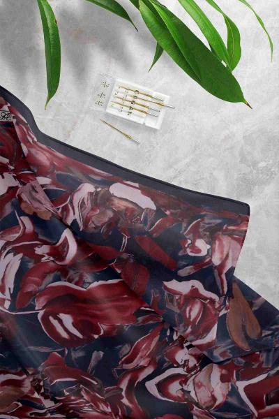 Krash Desenli Şal Lacivert