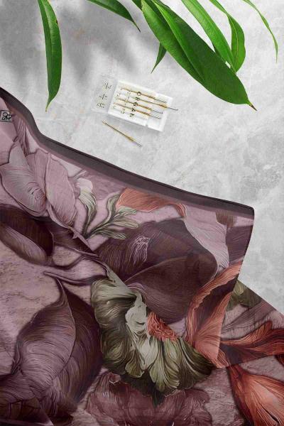 Krash Desenli Şal Kahve